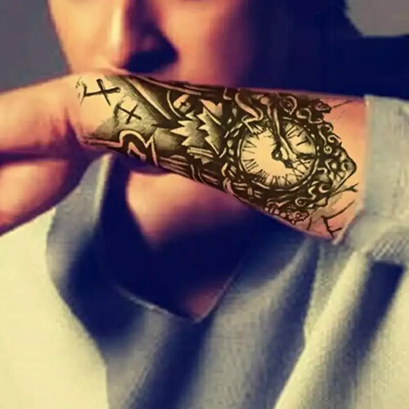3D Arm Sleeve Makeup Temporary Tattoos Sticker