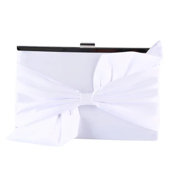 

Silk Clutch Bags Womens Fashion White Box Bag Evening Party Chain Handbags Female Ladies Wedding Big Box Clutches Purse Wallets