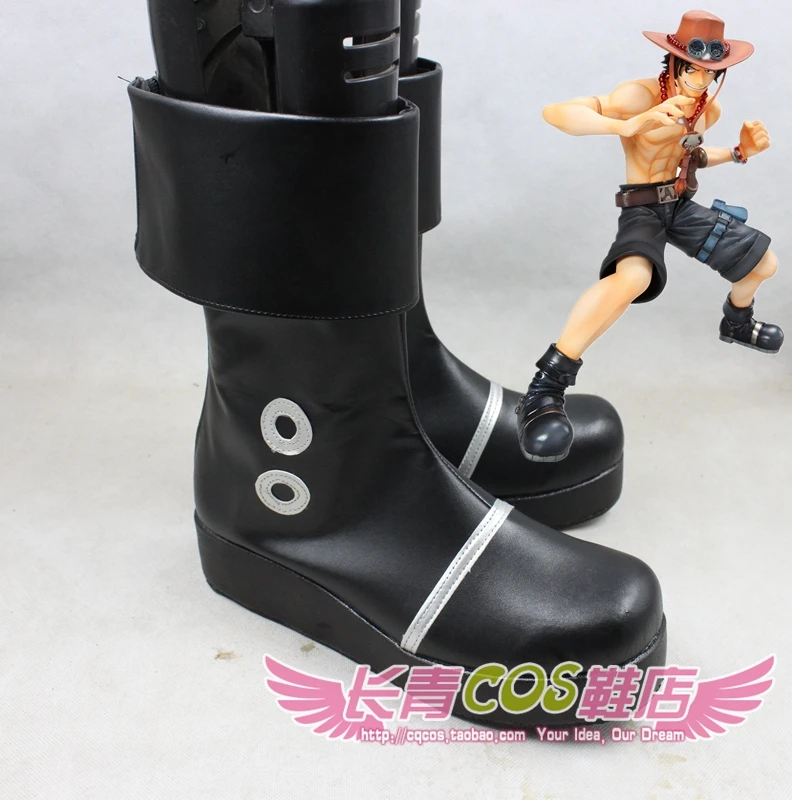 Ace cosplay shoes boots US 5-12 size One piece Portgas D