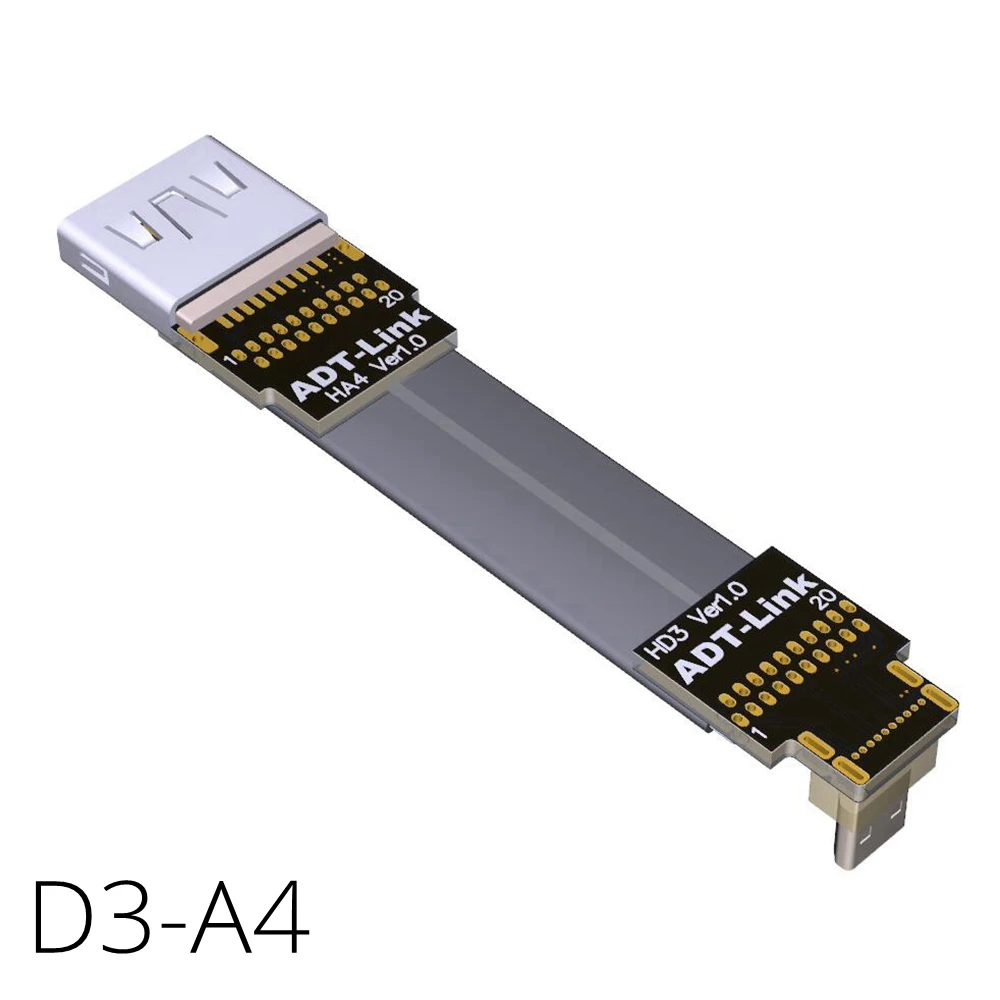 Micro-HDMI Type-D Mini-HDMI Type-C HDMI 2.0 Type-A Connector Converter Adapter Cable Left & Right & Up & Down Angle 4Kx2K@60Hz 