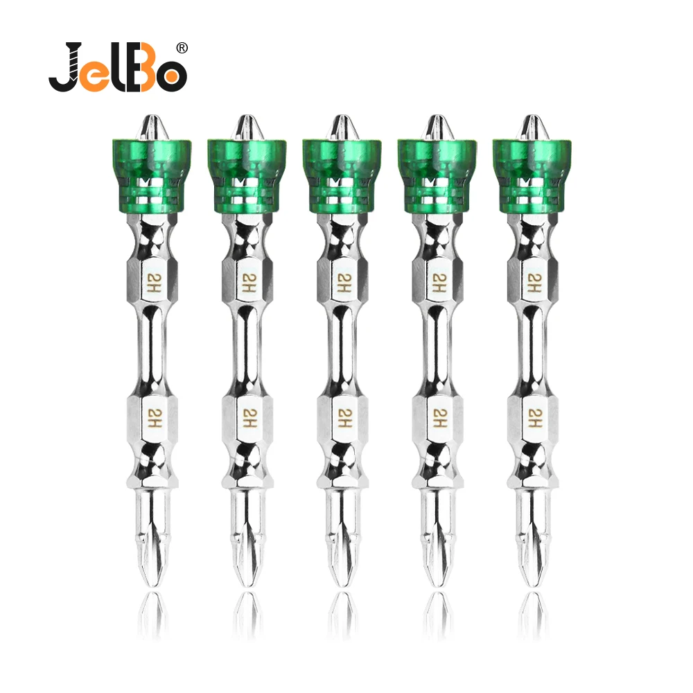 

Jelbo 5PCS/Lot Drill Bit Holders Green Magnetic Circle Double Head Cross Bit Screwdriver Bit Set Electrical Screw Driver Bit