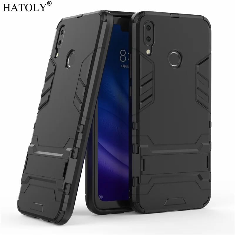 

HATOLY Armor Case Huawei Y9 2019 Case Shockproof Robot Silicone Rubber Hard Back Phone Cover For Huawei Y9 2019 Y 9 2019 6.5