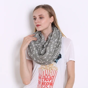 

New Fashion Womens Summer Acrylic Circle Scarf Cashmere Lady Infinity Scarf Snood Scarves Flower Wraps Loop Women Scarf Bandana