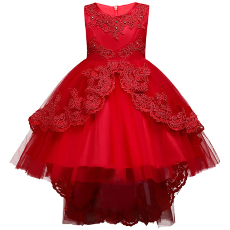 

Baby Kids Princess Dress for girls Summer Embroidery Floral Children 3-14 Years Birthday Clothing Wedding Evening Party