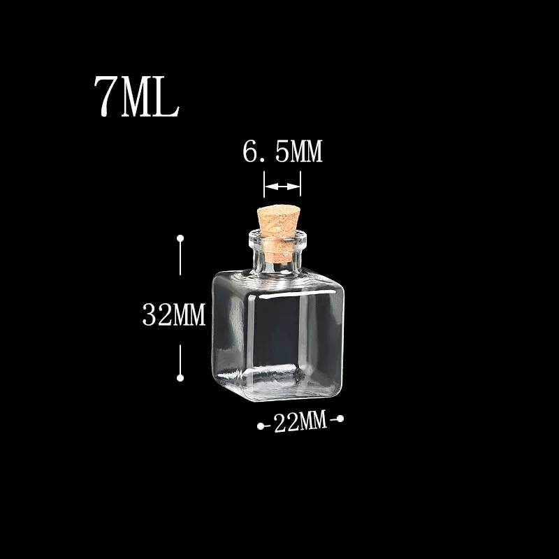 Мини Стекло Бутылочки пробками небольшой DIY Бутылочки милые банки Рождество свадебные подарки флаконы пустой Бутылочки 100 шт