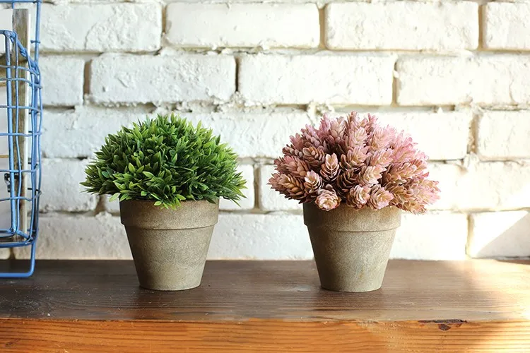 

20 Styles Artificial Flower/Grass Ball Plant Lifelike Bush Potted Plants Plastic Green Tree Home Garden Office Decoration