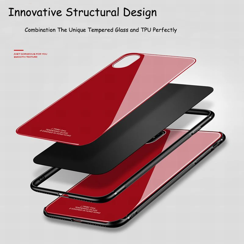 Ascromy-for-iPhone-X-10-TPU-Case-Hybrid-Tempered-Glass-Back-Cover-Anti-scratch-Shockproof-Protective-Cover-for-Apple-iPhone-X-10-Accessories (12)