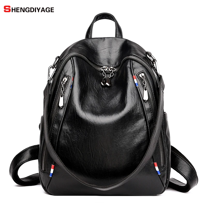 

Women Backpacks Brand Genuine Leather Bagpack Designer Women Casual Daypacks Female Travel Bag Sac A Dos Mochila