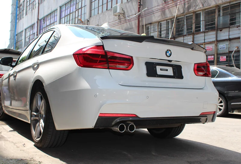 For BMW 3 Series F30 F35 F80  M4V Type 2 Style 12-17 Carbon Fiber Rear Spoiler (8)