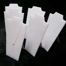 20 шт./партия ожерелье дисплей ожерелье стенд в белом pu 8 1/" Ожерелье Дисплей Стенд