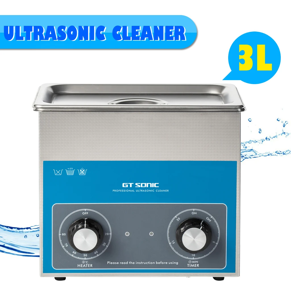 GTSONIC VGT 1730QT 3L 100W Ultrasonic Cleaner Stainless Steel SUS304