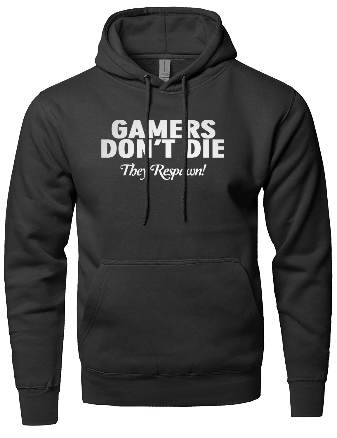 GAMERS DON T DIE Letter Printed 2018 New Arrival Spring Winter Fleece Hoody With Hat Sweatshirts 2