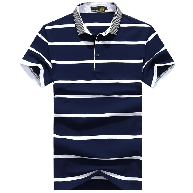 

AFS JEEP Brand Polos Shirt Men Summer Tops&Tees Casual Loose Striped Polos para hombre Cotton Military tee shirt homme Size XXXL
