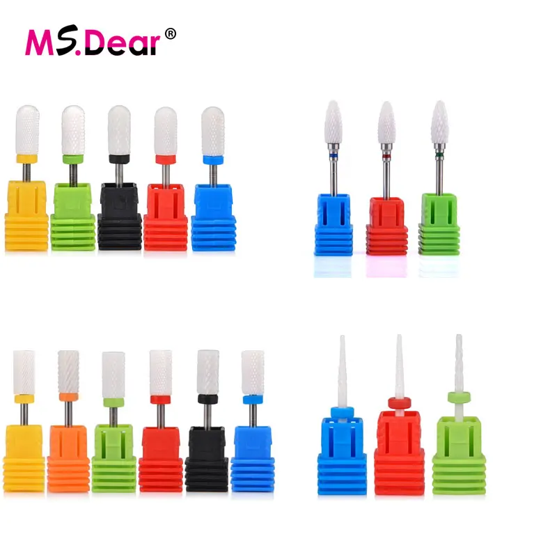 

3/32'' Ceramic Nail Drill Bits Manicure Machine Accessories Rotary Electric Nail Files Manicure Milling Cutter Nail Art Tools