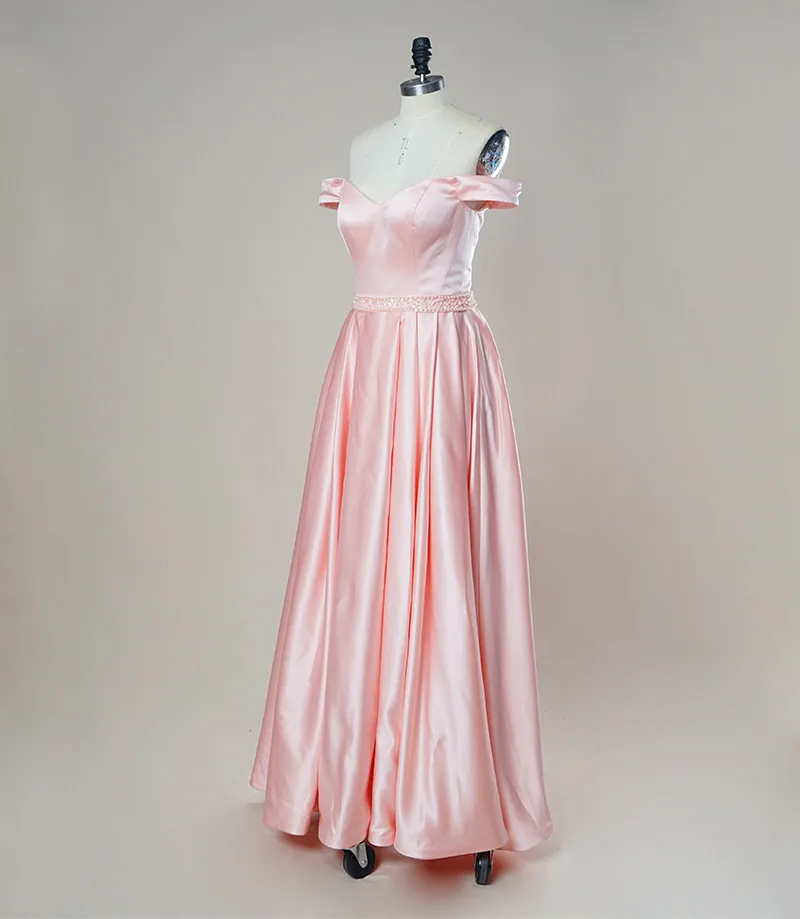 Backless 2017 Mermaid V-neck Short Sleeves Satin Pink Long Women Prom Dresses Prom Gown Evening Dresses Evening Gown (5)
