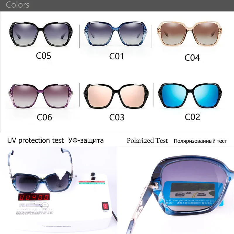 Goede Gepolariseerde Zonnebril Vintage Vrouwen Luxe Merk Designer Shades Eyewear Accessoires Oversized Dames Rijden Zonnebril