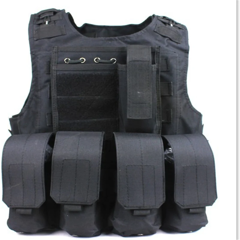 Amphibians combat Hunting Molle design military Tactical vest CP Black color WIRE STEEL IN