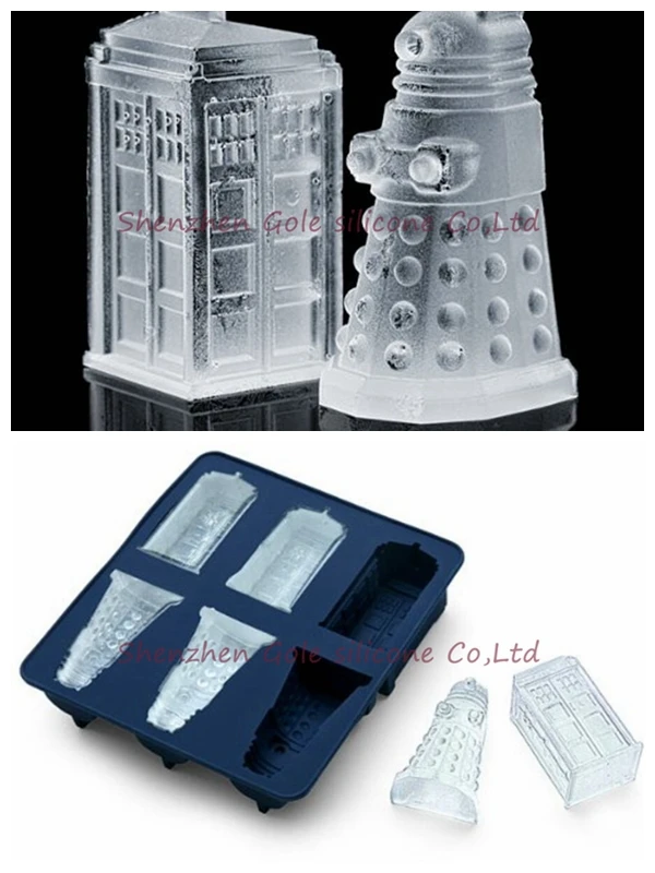 1000 шт./лот Doctor who Ice Cube Doctor who Tardis Ice Cube Companion силиконовая для кубиков льда лоток