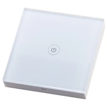 Touch Switch 1 Gang 1 Way,Crystal Glass Switch Panel Advanced Wall Switch LED Indicator Light Switch Free Shipping