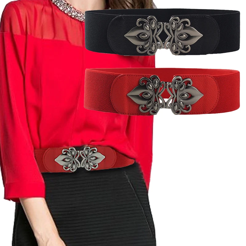 2018 новый сплав цветок Винтаж женский ремень для платье леди широкий эластичный пояс для Аксессуары для одежды