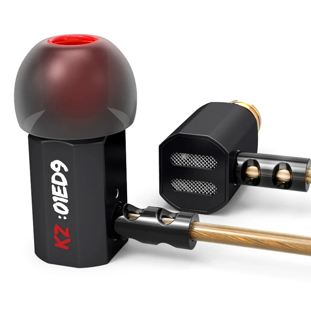 KZ ED9 супер бас HiFi стерео наушники портативная легкая Музыкальная гарнитура с