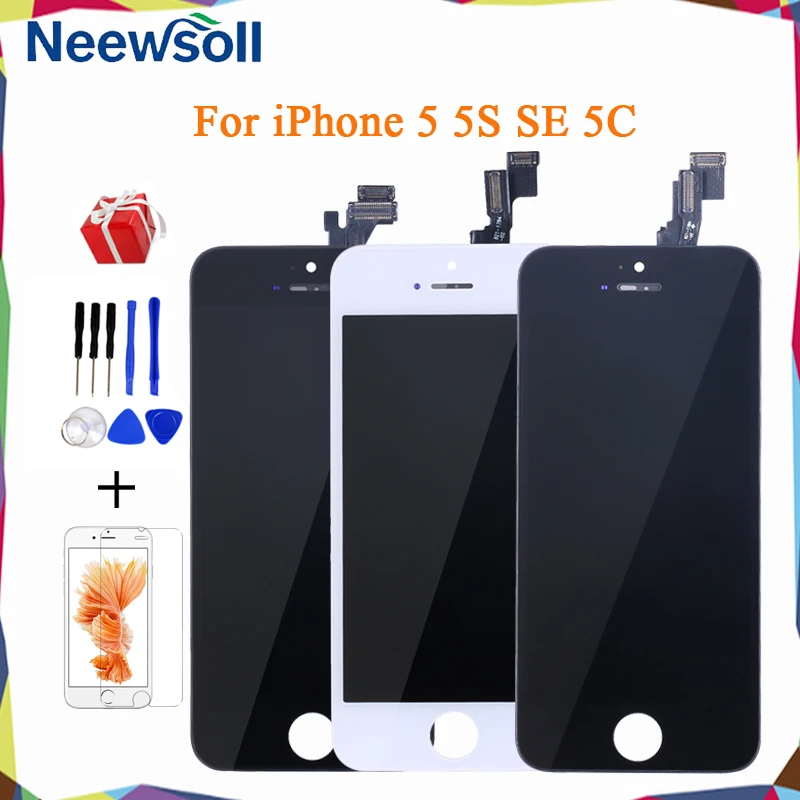 

Neewsoll 100% AAA+ Replacement Display for iphone 5G 5S 5C SE LCD Touch Screen Digitizer Full Assembly Pantalla For iphone 5S