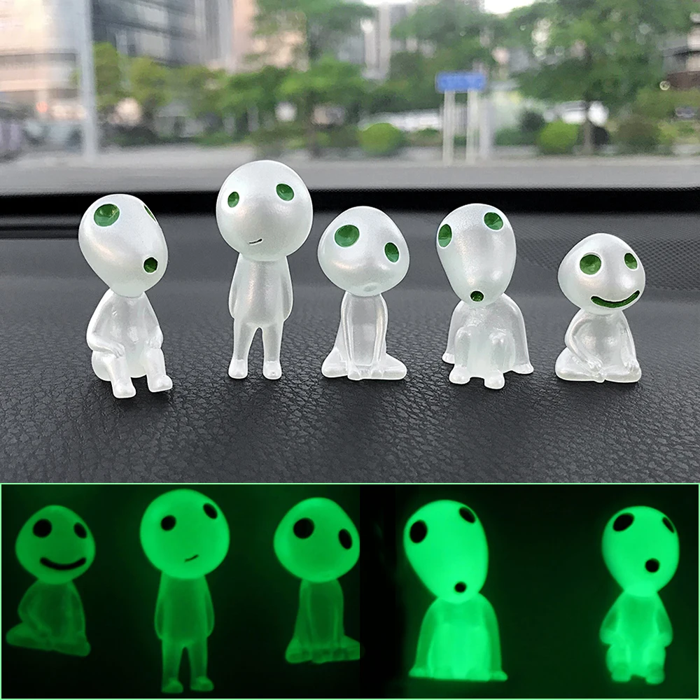 

5pcs/lot Car Ornaments Resin Tree Elves Doll Automotive Interior Dashboard Decoration Forest Spirit Elf For Princess Mononoke