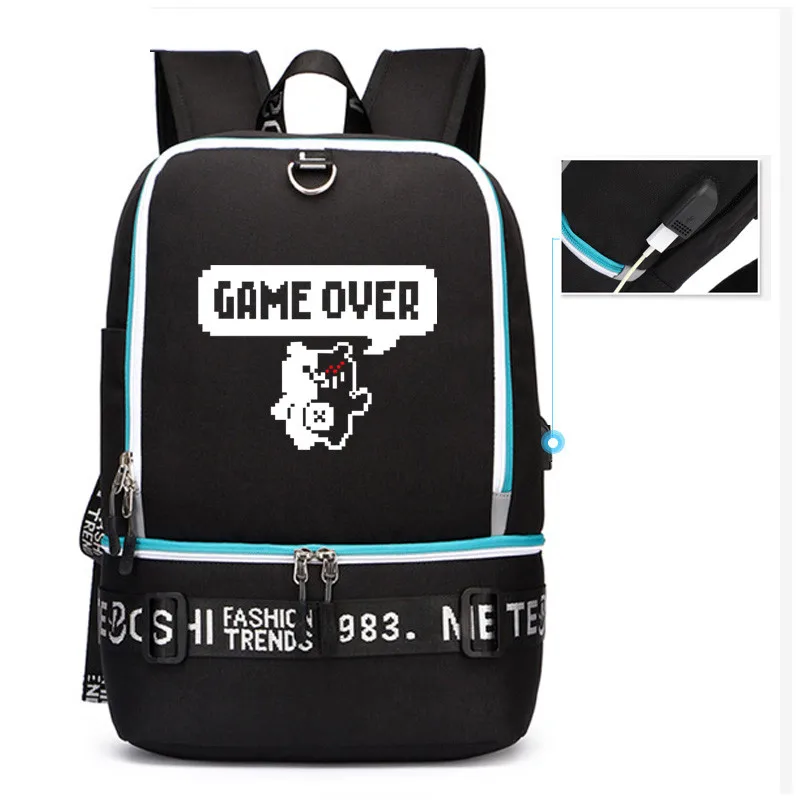 Danganronpa Monokuma Kawaii рюкзак аниме женский рюкзак Mochila Feminina холщовые школьные сумки для девочек-подростков рюкзак для ноутбука