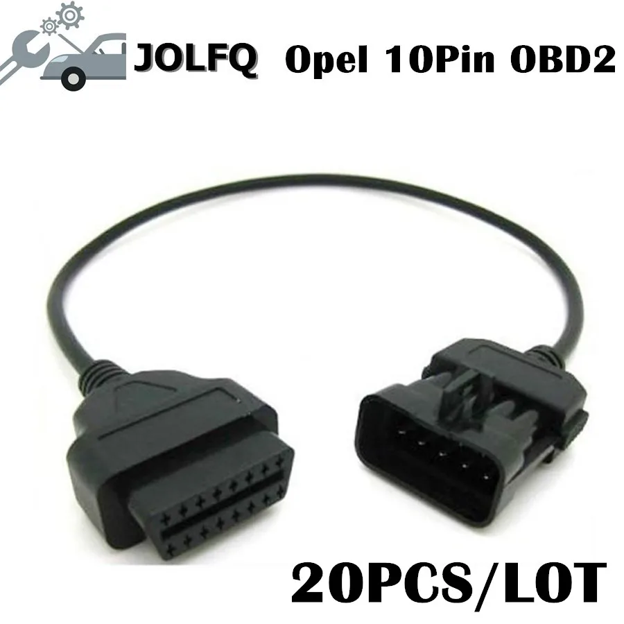 2018 Лидер продаж 20 шт./лот для Opel 10 PIN OBD/OBD2 инструмент сканирования кабель 10Pin 16Pin OBD2