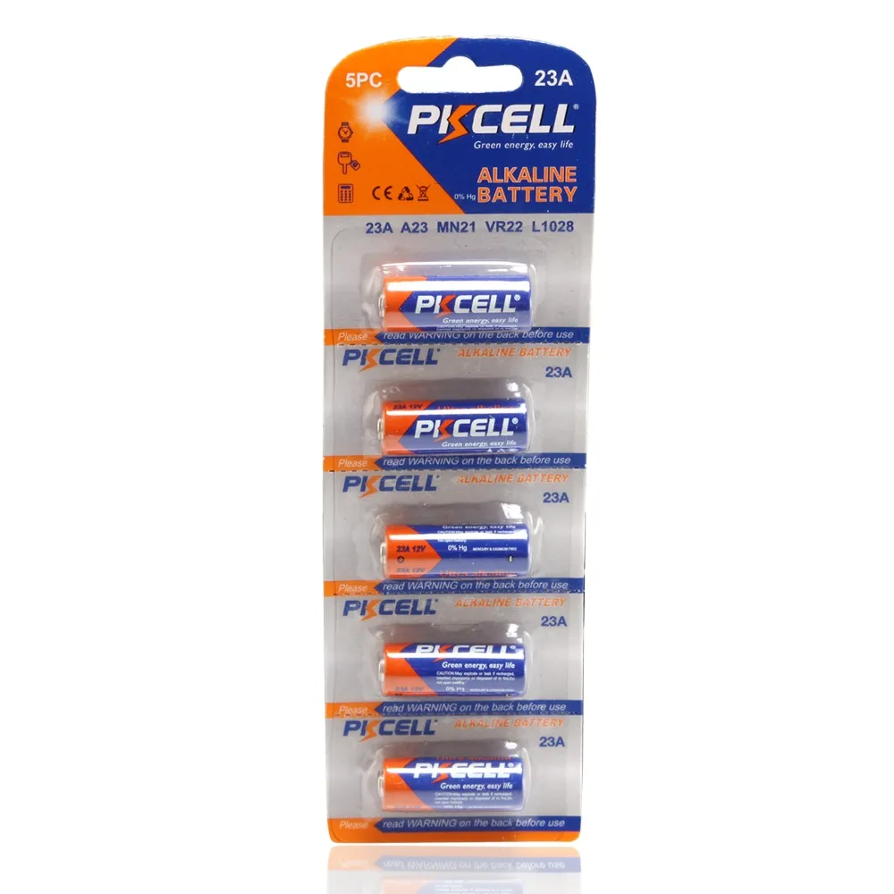 Аккумуляторы PKCELL A23 12 В 23A 25 шт. сменные A23BP 23 MN21 23GA 23AE 21/23 L1028|Батарейки| |