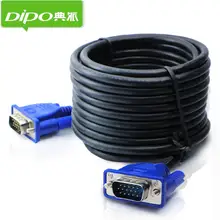 DIPO 15m 49.2FT vga cable 3+6 / PC HDB15 Male to Male Monitor Extension Cable and Clear display Export Factory Outlets