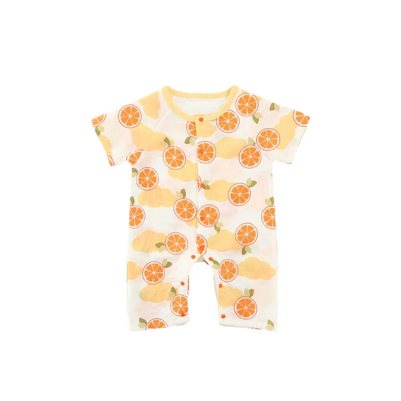 Baby Rompers Fruit Lemon Summer Clothes Short Sleeve Infantil Bebes Romper Cotton Newborn Baby Boys Jumpsuit Kids Soft Overalls
