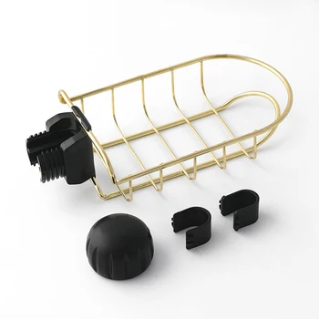 

Faucet Storage Rack Hollow Iron Easy Installation Hanging Storage Holder Basket P7Ding