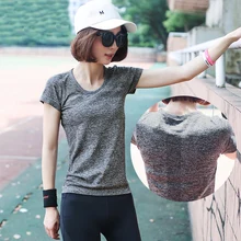 Women Professional Yoga Shirt for Fitness Running Sports T Shirt ,Gym Quick Dry Sweat Breathable Exercises Short Sleeve Tops
