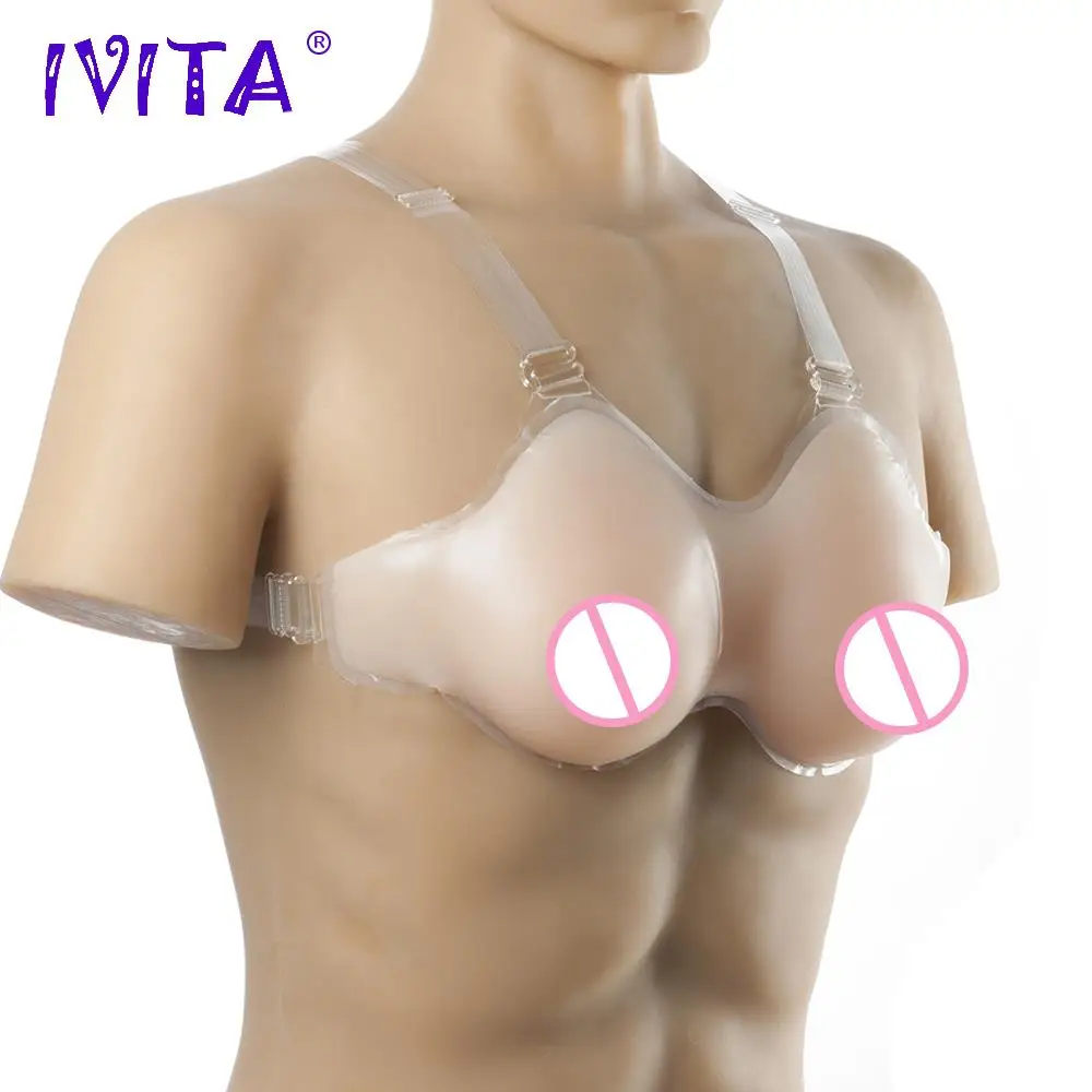 

IVITA 5000g Realistic Silicone Breast Forms With Shoulder Straps For Crossdresser Drag Queen Transsexual Transgender Breast Form