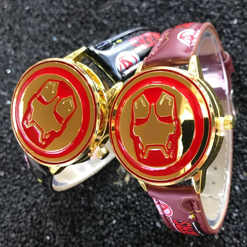 Высокое качество дети флип часы супергерой Человек-паук водостойкий аниме кожаный ремешок Детские часы Reloj Hombre для подарок для мальчика