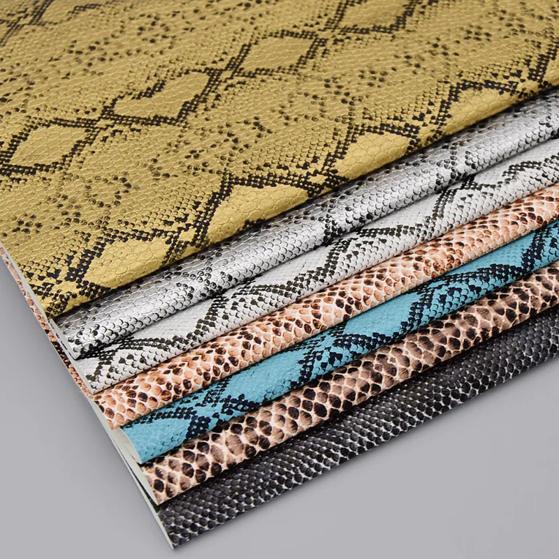 

A4 Small Snake Skin Synthetic PU Leather 21x29cm Soft Leather Fabric For DIY Garment Knotbow Bags