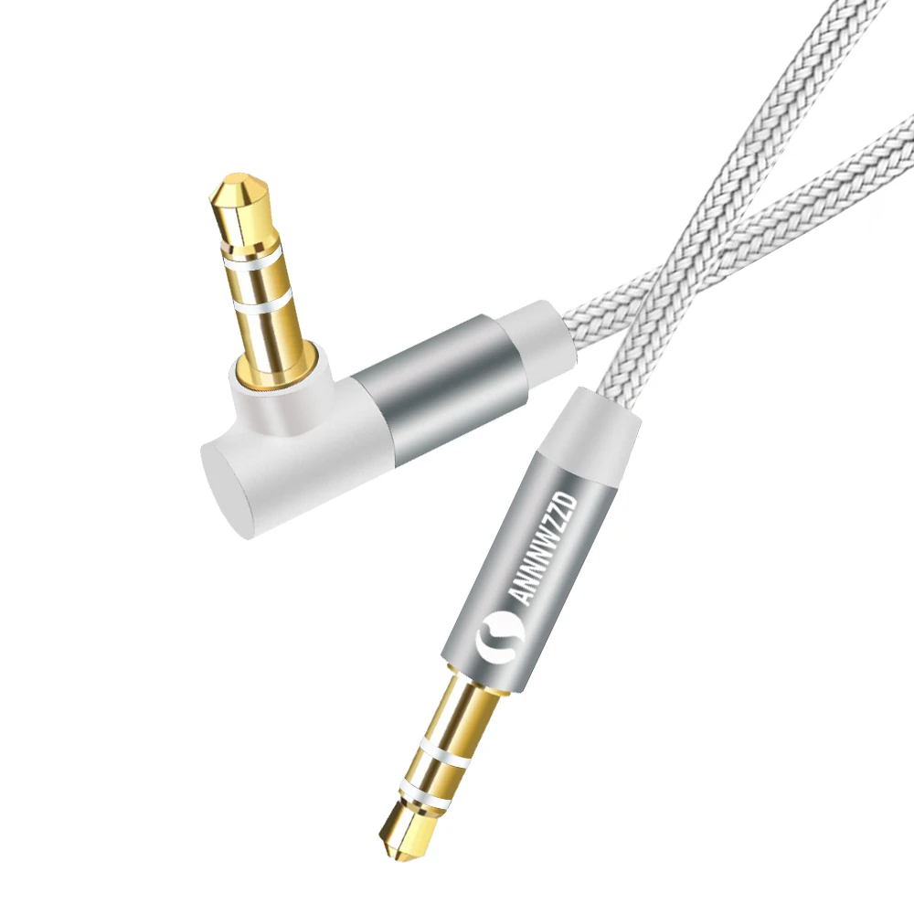 

3.5mm Jack AUX Cable 3.5 Male to Male Cable Audio 90 Degree Right Angle Aux Cord for Car Headphone MP3/4 Audio cable