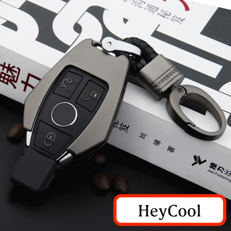 

For Mercedes Benz Remote Smart Car key Case Cover W203 W204 W212 C180 GLK300 CLS CLK CLA SLK C S E Class Zinc Alloy key Set Bag