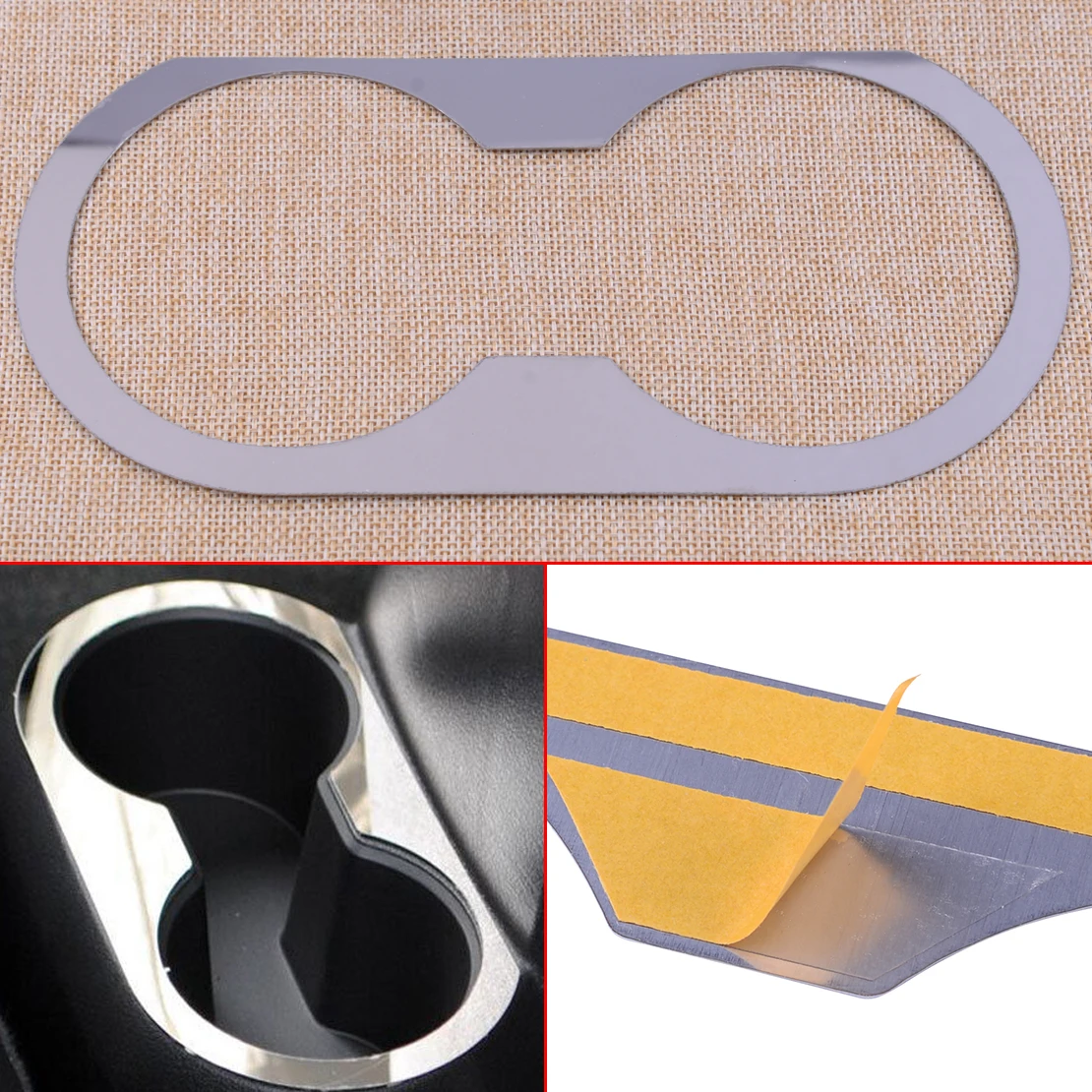 

CITALL Car Rear Seat Water Cup Holder Plate Cover Trim Silver For Jeep Patriot Compass 2011 2012 2013 2014 2015 2016 Styling