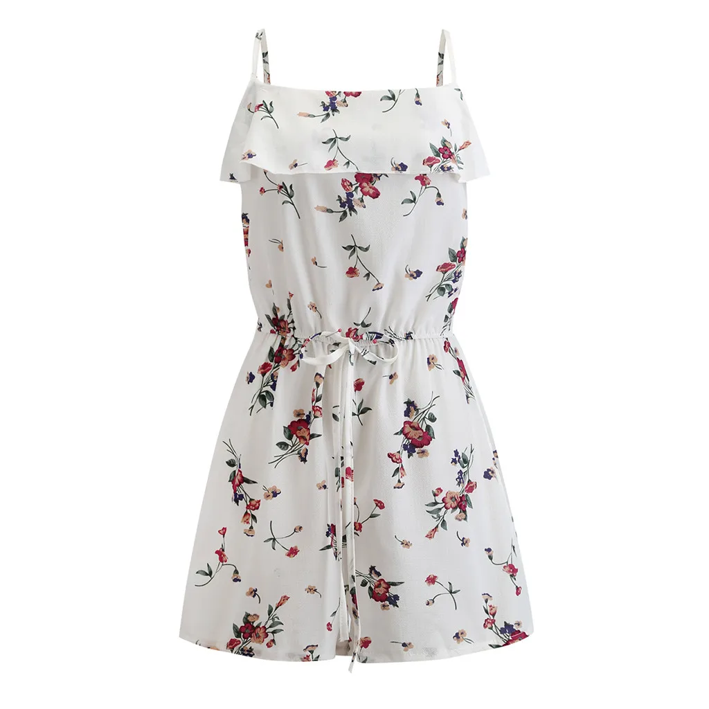 2019 fashion nova woman Summer Women Print Clubwear Sleeveless Jumpsuit Backless Playsuit Casual Jumpsuit Rompers verano mujer