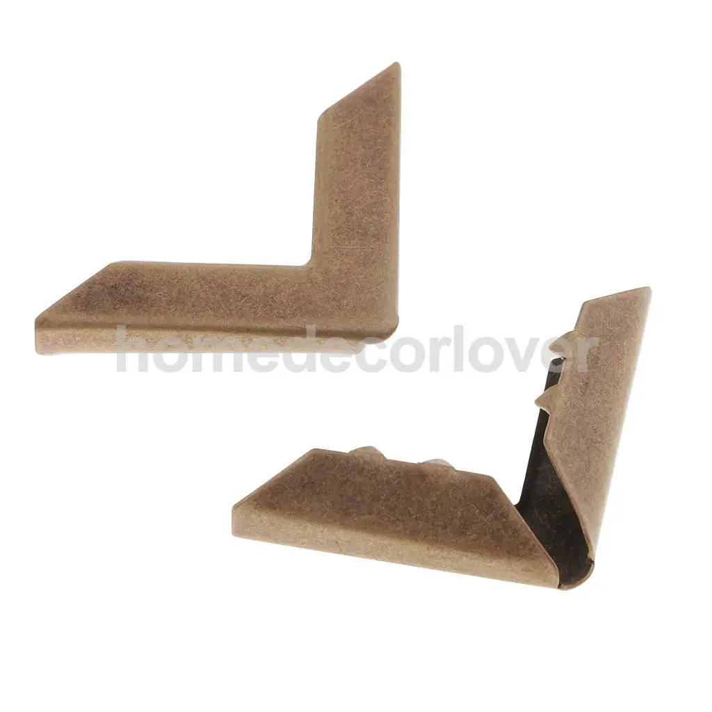 100 PCS Vintage Decorative Metal CORNER PROTECTORS for Scrapbook Photo Album Menus Folders Book Decoration Craft Nostalgic Retro