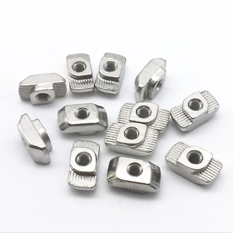 Гайки серии 20 100/20 штук M3/M4/M5 * 10*6 T для откатных Т гаек застегнуть гайка молотка