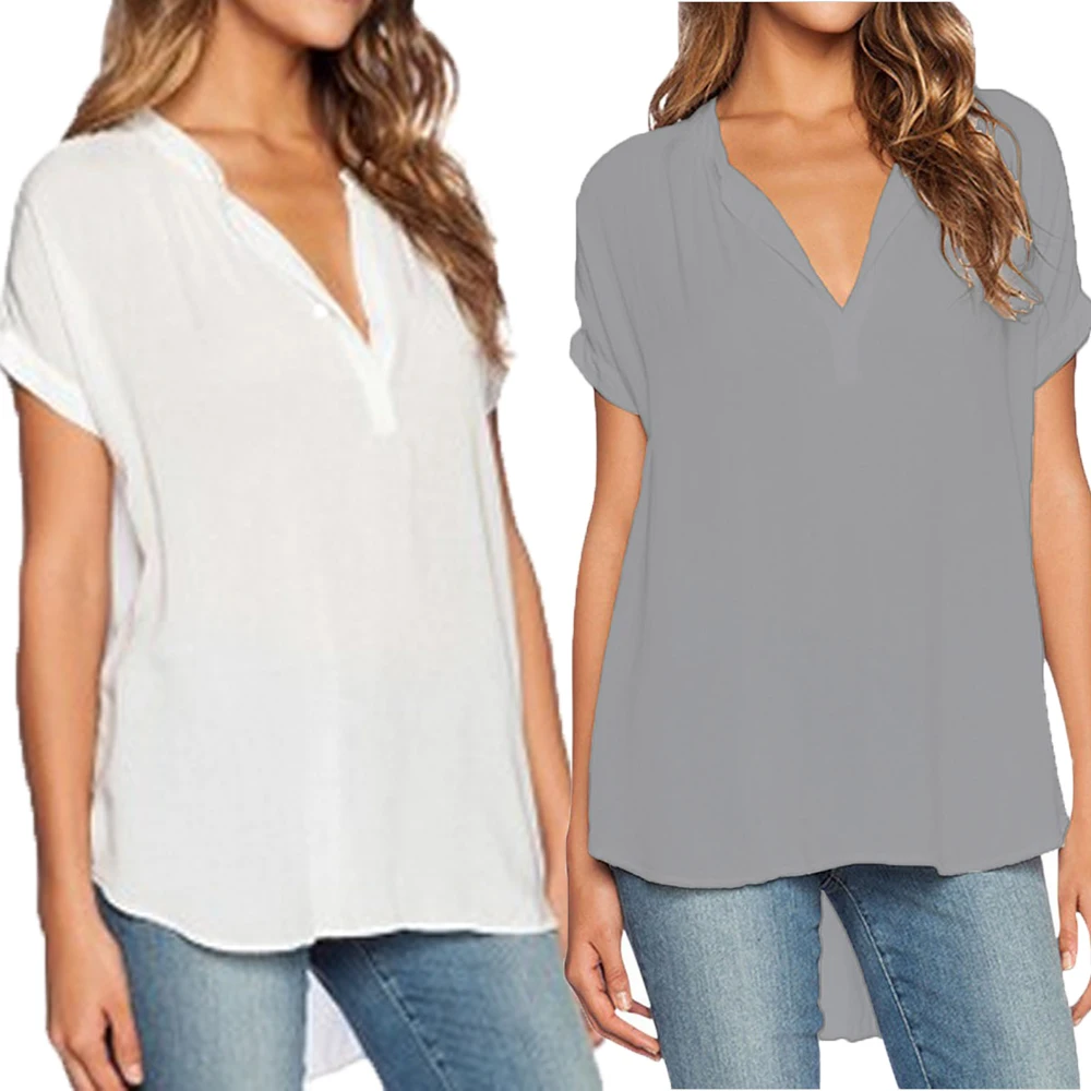 v neck chiffon