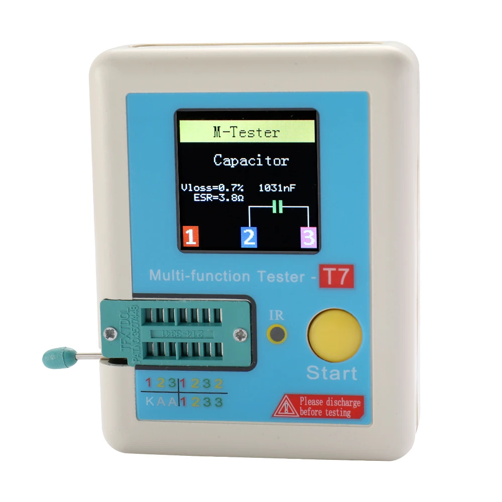 

Transistor Tester TFT Diode Triode Capacitance Tester ESR Tester NPN PNP MOSFET IR Multifunction Tester Multimeter