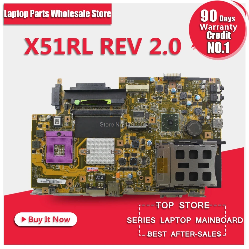 Wholesale X51RL laptop motherboard mainboard REV 2.0/REV2.1 (Integrated