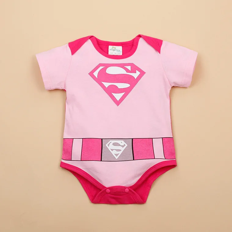 2020 New Arrival Baby Rompers Superman Baby boy girls jumpsuits Short Sleeve cotton Summer Baby clothes Rompers Blue Pink