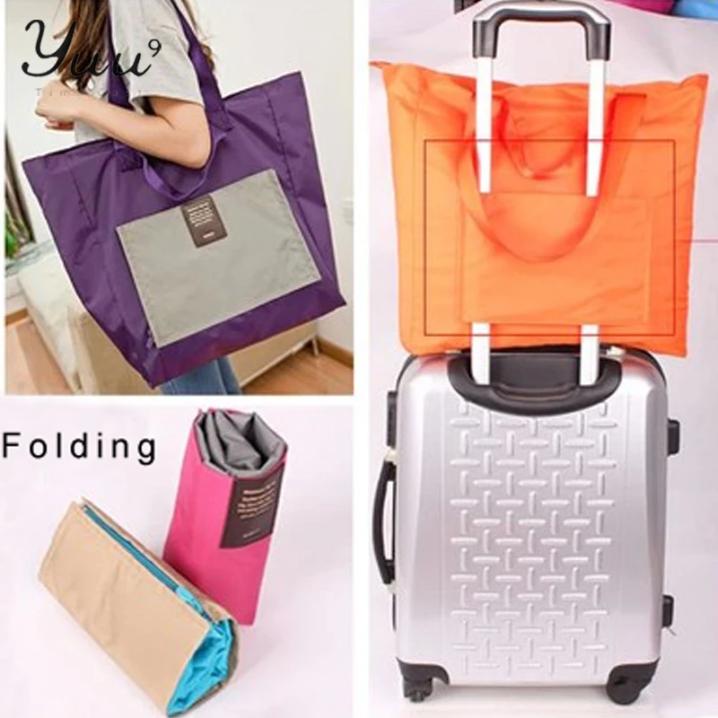 2014 Fashion Waterproof Folding Travel Bags Candy Colors Big Capacity Luggage Bags Women