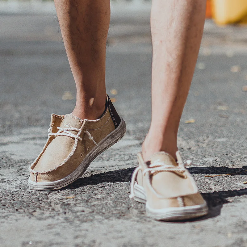 Г. летняя уличная однотонная обувь Вулканизированная обувь удобная мужская парусиновая обувь на плоской подошве Мужская джинсовая Повседневная Тканевая обувь размер 39-48