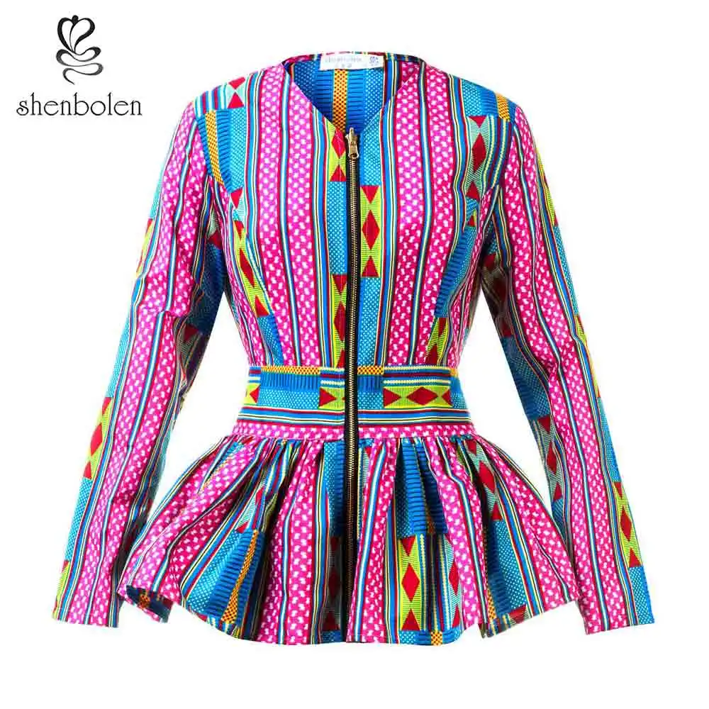 Африканская куртка для женщин модное пальто традиционная одежда африканская Женская Анкара пальто с принтом модная верхняя одежда Дашики размера плюс - Цвет: color3